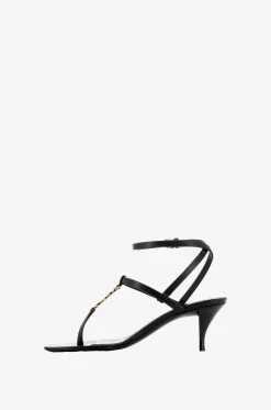 Absatzsandalen aus Leder mit quadratischer Spitze Cassandra 60