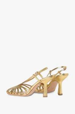 Absatzsandalen aus Metallic-Leder Alexandra 90