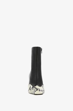 Absatzstiefeletten aus Nappa- und Python-Optik-Leder The Nevada Stretch High 85