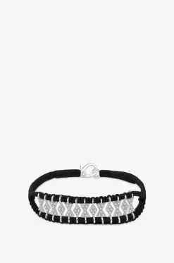 Armband aus Lurex und Silber mit Moissanit Buzios Noir
