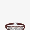 Armband aus Lurex und Silber mit Moissanit Buzios Choco