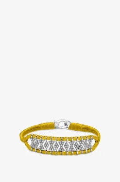 Armband aus Lurex und Silber mit Moissanit Buzios Mordoré