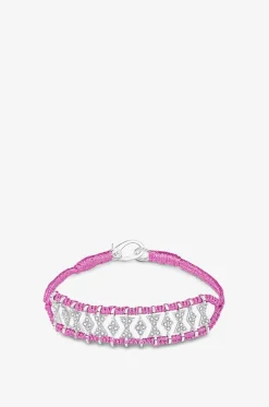 Armband aus Lurex und Silber mit Moissanit Buzios Candy