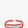 Armband aus Lurex und Silber mit Moissanit Buzios Rouge