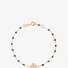 Armband aus Roségold mit Harzperlen und Diamant Lucky Trèfle
