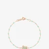 Armband aus Roségold Tortue Jade - 17 cm