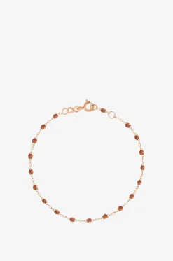 Armband aus Roségold und Harzperlen Classique Gigi Fauve