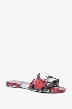 Badeschuhe aus PVC mit Rosenprint Bianca