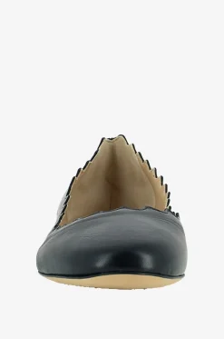 Ballerinas aus Leder mit Muschelsaum Lauren