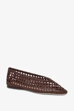 Ballerinas mit runder Spitze aus Leder Emery