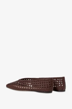 Ballerinas mit runder Spitze aus Leder Emery
