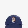 Bestickte Gabardine-Baseballkappe Preppy Polo Bear
