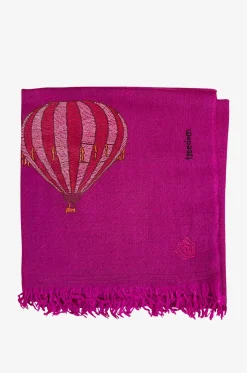 Bestickter Kaschmirschal Minimal Embroidery FREEDOM
