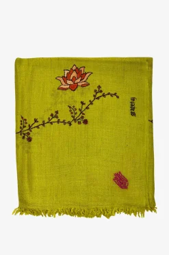 Bestickter Kaschmirschal Minimal Embroidery GRATEFUL