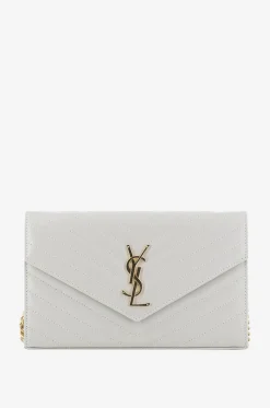 Brieftasche mit Kettengurt aus gestepptem Leder Cassandre
