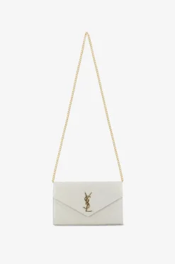 Brieftasche mit Kettengurt aus gestepptem Leder Cassandre