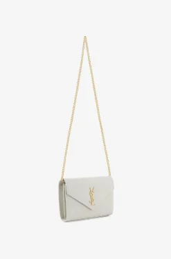Brieftasche mit Kettengurt aus gestepptem Leder Cassandre