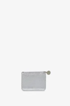 Brieftasche mit Klappe aus Metallic-Kunstwildleder Falabella Bifold
