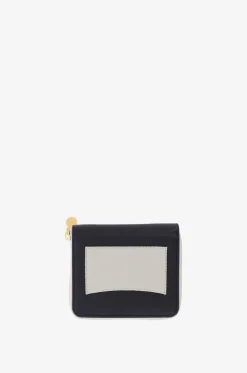 Brieftasche mit Reissverschluss aus zweifarbigem Kunstleder Stella Logo