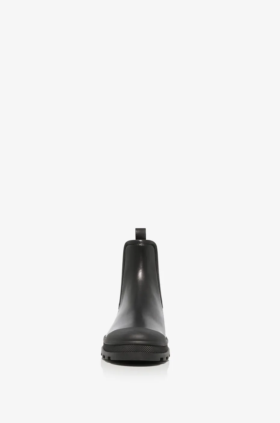 Chelsea-Stiefeletten aus Glattleder mit Gummikappen