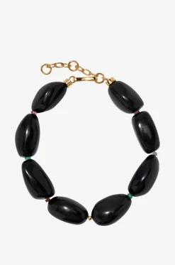 Choker-Halskette aus Glas und Steinen Lobos