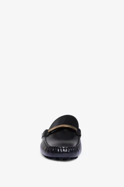 Clogs aus gebürstetem Leder mit Stäbchen Gommino