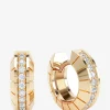 Creolen aus Gelbgold und Diamanten Eternity Engraved Huggues