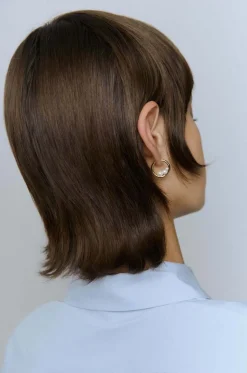 Creolen aus vergoldetem Silber mit Perlen Trio Pearl Hoops