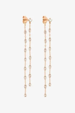 Diamant-Ohrringe aus Roségold und Harz Classique Gigi Dansantes