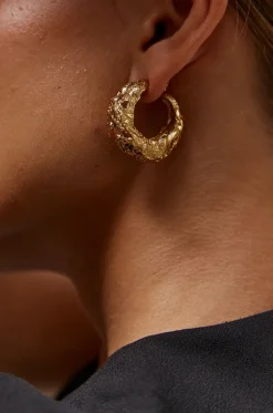 Dicke goldene Creolen Galia