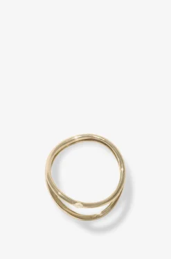 Doppelter Gelbgold-Ring mit Diamant Dune N°2