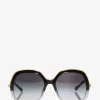Eckige Acetat-Sonnenbrille