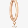 Einzelne Creole aus Roségold und Diamant Stardust