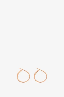 Einzelne Roségold-Creole mit Diamanten Officiel - 19mm