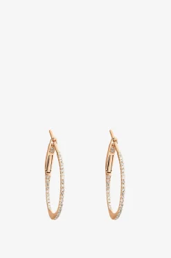 Einzelne Roségold-Creole mit Diamanten Officiel - 19mm