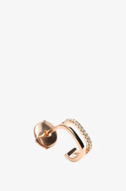 Einzelner Ohrring aus Roségold und Diamanten Charlie Double