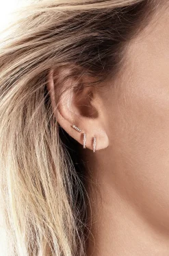 Einzelner Ohrstecker aus Roségold und Diamanten Medellin