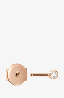 Einzelner Ohrstecker aus Roségold und Diamant One