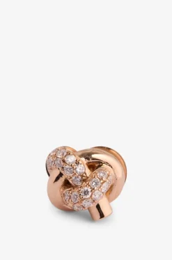 Einzelner Ohrstecker aus Roségold und Diamanten Nod
