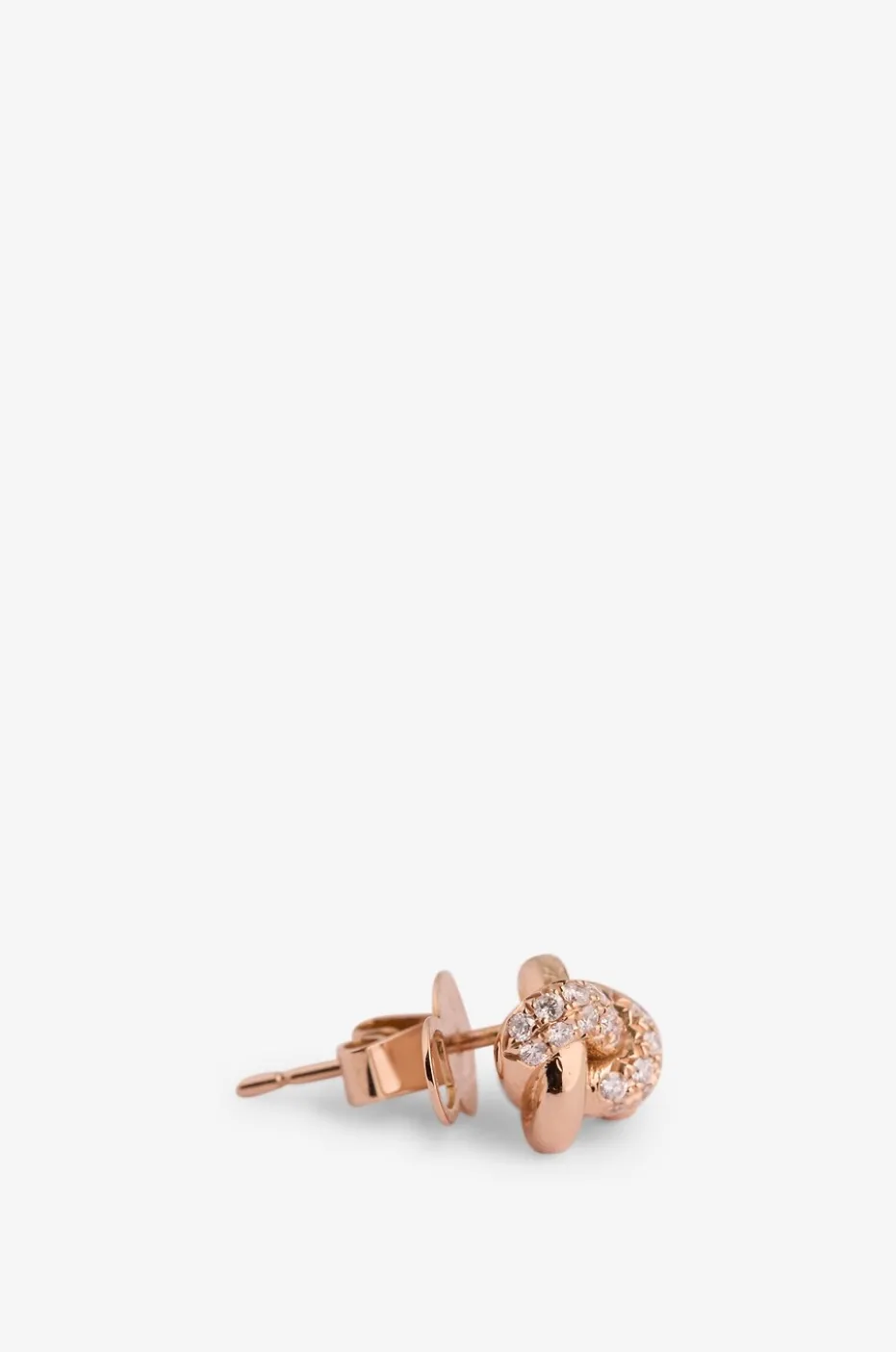 Einzelner Ohrstecker aus Roségold und Diamanten Nod