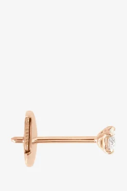 Einzelner Ohrstecker aus Roségold und Diamant Valentine