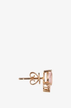 Einzelner Roségold-Ohrstecker mit Diamanten Crown