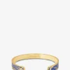 Emaillierter Armreif mit Strass Halley Bleu Navy