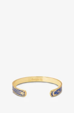 Emaillierter Armreif mit Strass Halley Bleu Navy