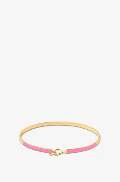 Emaillierter goldener Armreif Lily - Rose Candy - 3mm
