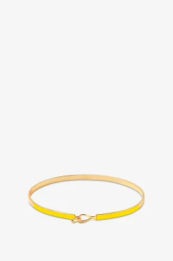 Emaillierter goldener Armreif Lily - Jaune Sunny - 3mm