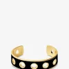 Emaillierter goldener Armreif Eyelet Noir Carbone - 15