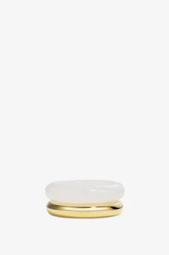 2er-Set Ringe aus Gold und weissem Jaspis Albert & Essential