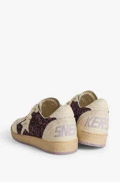 Exklusive Sneaker aus gealtertem Leder Ball Star Glitter