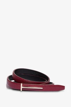 Feiner Gürtel aus weichem Leder Slim T - 15mm